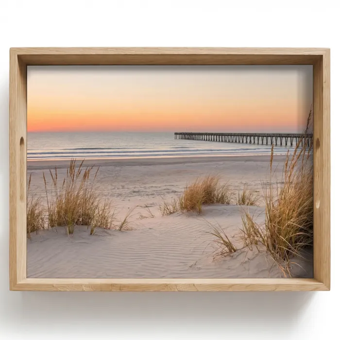 Pier - Zonsondergang - Strand Dienblad Rechthoek middel -z3d_shopping