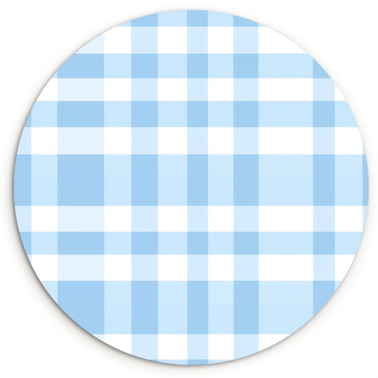 Ruit - Patroon - Blauw Wandcirkel kunststof plaat 5mm dik klein 188 -3d