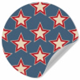 Ster - Klassiek - Blauw Wandcirkel behangsticker klein 186 -3d