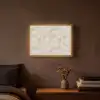 Lijnen - Waaier - Beige Light Box met batterij (Wandlamp) middel 907 -sfeer4