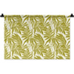 Palmblad - Patroon - Groen Wandkleed katoen klein 269 -zz3d