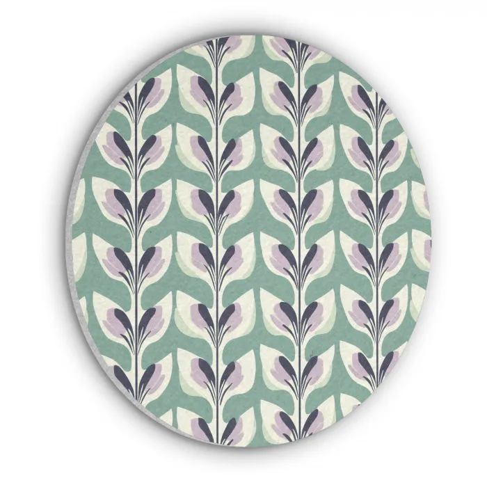 Retro - Modern - Groen Akoestische PET Vilt - Rond klein 838 -3d