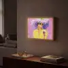 Zonnebril - Vrouw - Jas - Veren Light Box met batterij (Wandlamp) middel -sfeer1