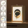 Abstract ontwerp - Zwarte cirkel - Verfvlekken Light Box met kabel (Tafellamp) klein -USP_NL
