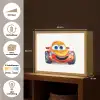 Raceauto - Oranje - Jongens - Kinderen - Auto Light Box met batterij (Wandlamp kind) middel -USP_websiteoverzichtNL