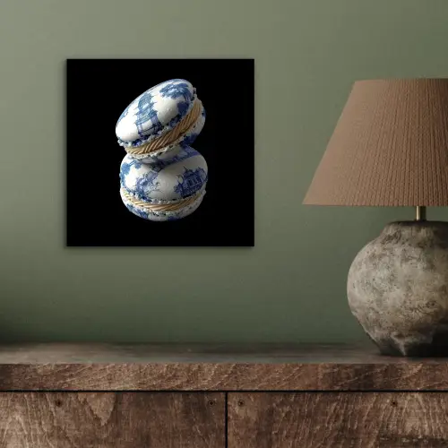 Eten - Macarons - Delfts blauw - Koekjes aluminium wit klein -sfeer2