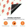 Wit - Rode - Bliksem Inductie beschermer vinyl 3mm klein 276 -zzzzzzz-td-onderkant