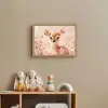 Hertje - Illustratie - Bloemen - Roze Light Box met batterij (Wandlamp kind) middel -sfeer2_kind