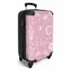 Boho - Roze hemelpatroon NBS - Handbagage koffer - Kinderen Unisex middel -productfoto_3d