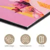Vrouw - Bloemen - Paars - Abstract aluminium wit klein -closeup_NL