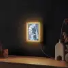 Meisje met de parel - Johannes Vermeer - Delfts blauw Light Box met kabel (Wandlamp) klein -sfeer1