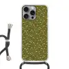 Landelijk - Bloemen -  Groen Hoesje iPhone 16 Pro Max met koord klein 804 -3d