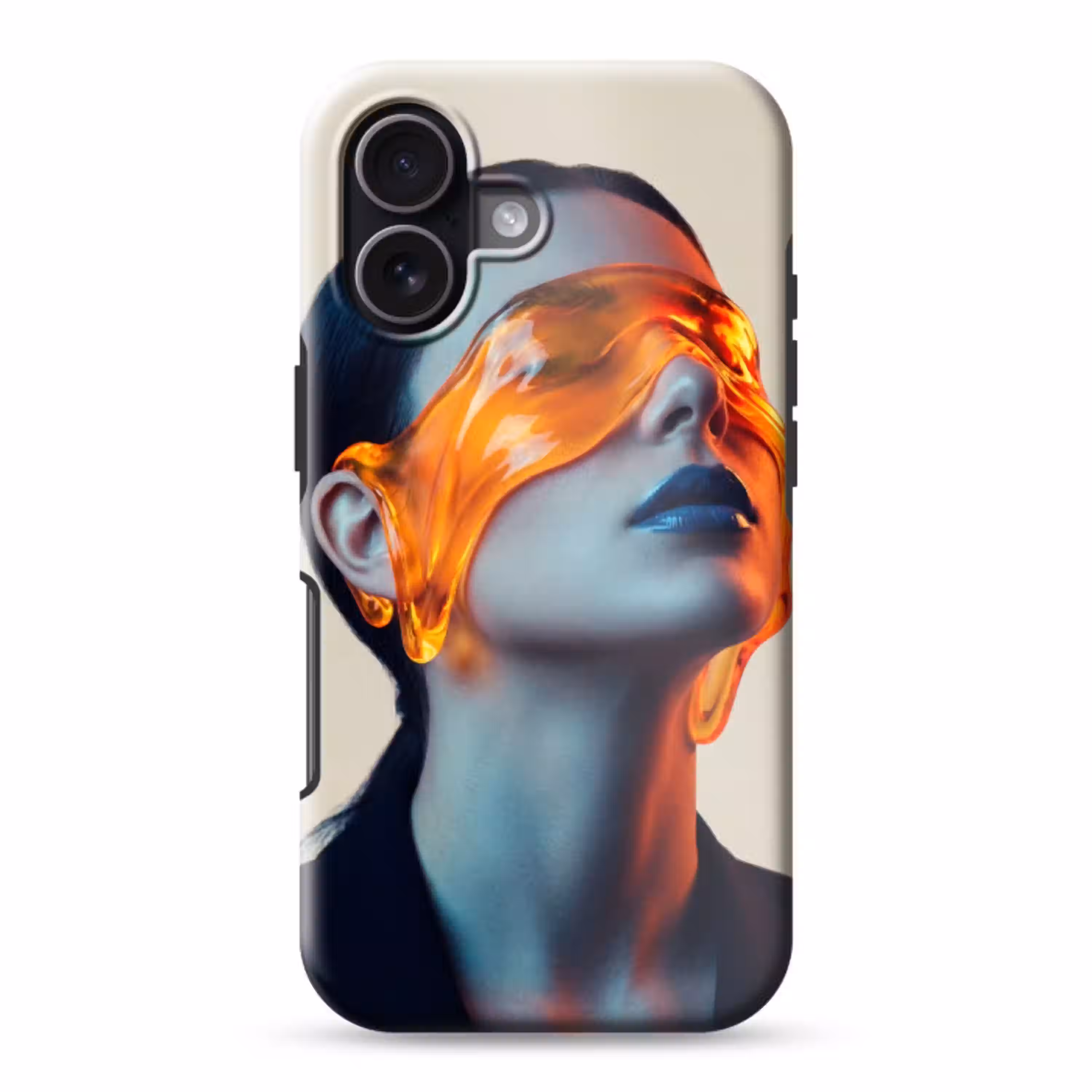 Vrouw - Oranje - Abstract - Modern - Kleurrijk Toughcase MagSafe Apple iPhone 17 klein -3d