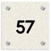 Beige panterprint - Traditioneel Naambord Vierkant klein -3d