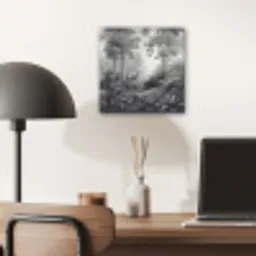 Bos - Hert - Zwart - Wit aluminium wit klein -sfeer5
