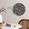 Terrazzo -  Patroon - Grijs Wandcirkel plexiglas klein 852 -sfeer4