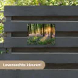 Bos met blauwe hyacinten bij zonsopgang tuinposter los doek klein -sfeer3