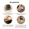 Zwart - Bladeren - Strepen - Minimalistisch Inductie beschermer vinyl 3mm klein -zzzzzzz-td-werking