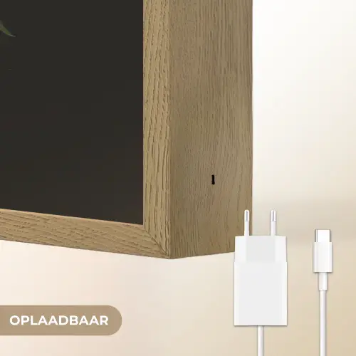 Quotes - Bloem - Tulp - Geel Light Box met batterij (Wandlamp) middel -USP_websiteoplaadbaarNL
