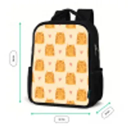 Hartjes - Katten - Strepen - Beige Rugzak - Zwart middel 861 -productfoto_formaten