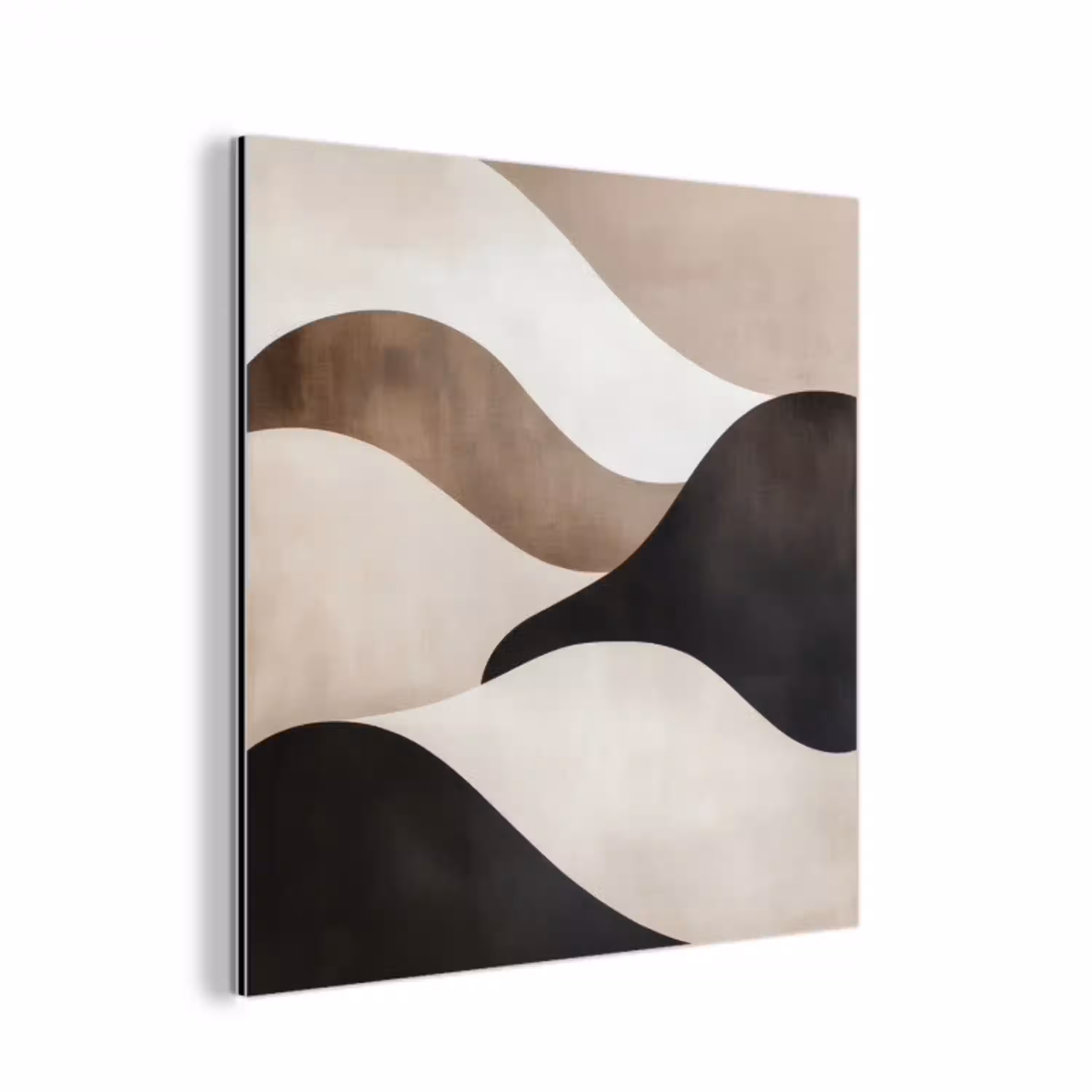 Golven - Abstract - Beige aluminium wit klein -3d