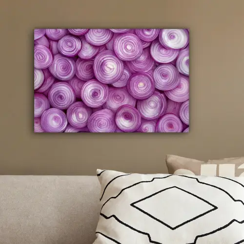 Paars - Uien - Close up canvas 2cm klein -sfeer3