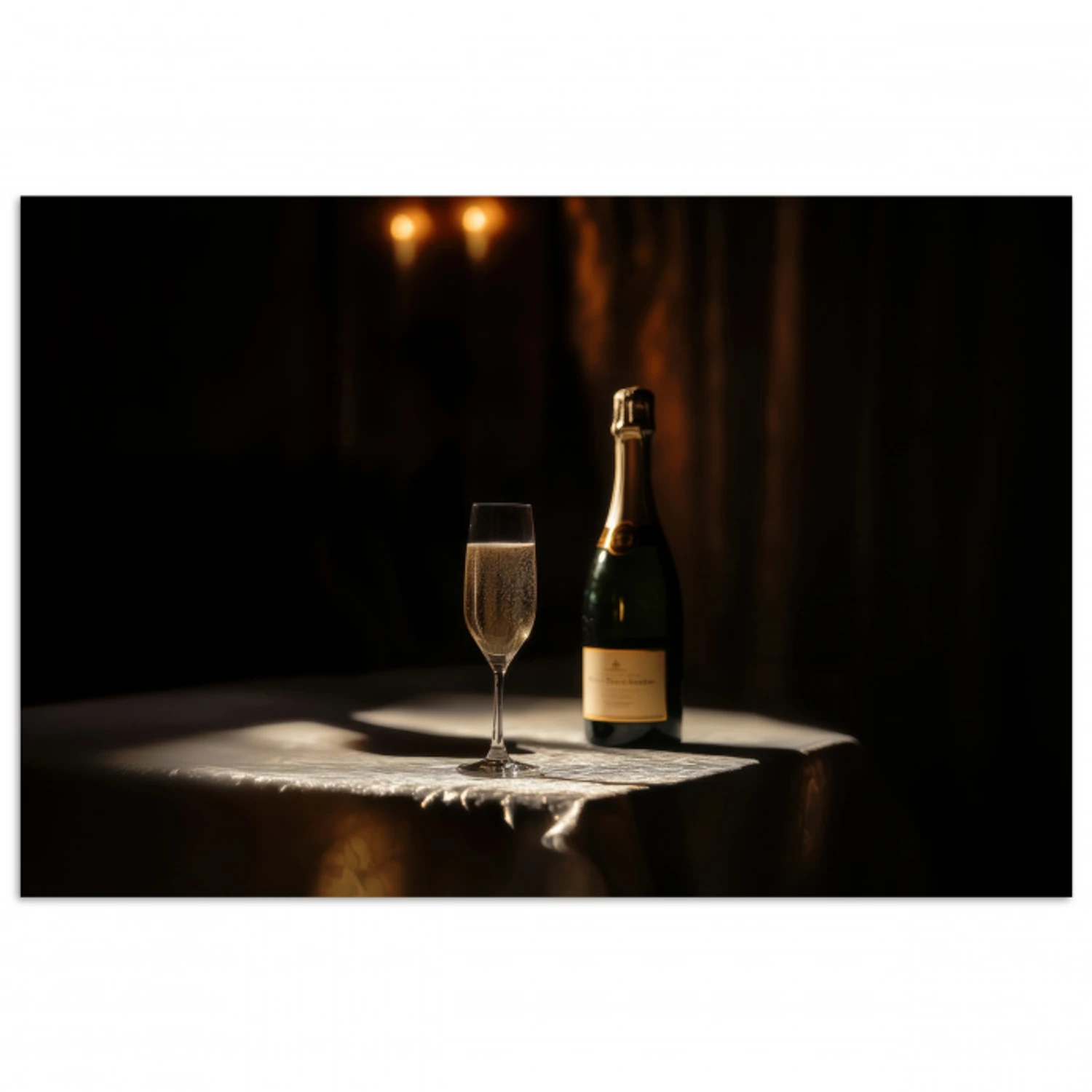 Prosecco - Bubbels - Sfeervol - Drank poster papier klein -3d