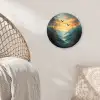 Vogels - Zon - Bomen - Groen Wandcirkel kunststof plaat 5mm dik klein -sfeer5