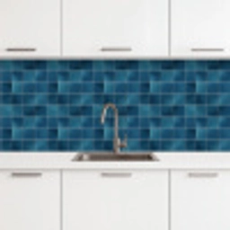 Keramiek - Structuur - Tegel - Blauw keuken achterwand 2 middel 871 -3d