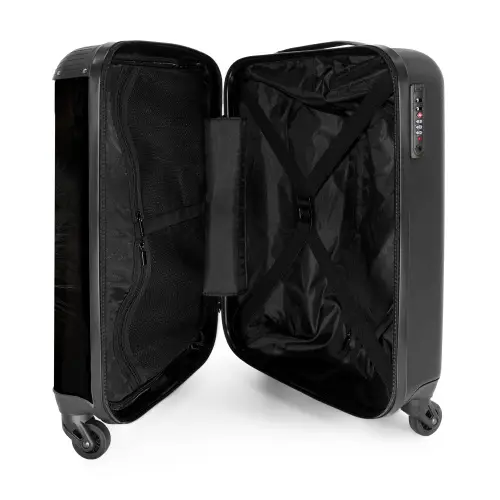 Zwarte kat met felle ogen NBS - Handbagage koffer - Unisex middel -binnenkant