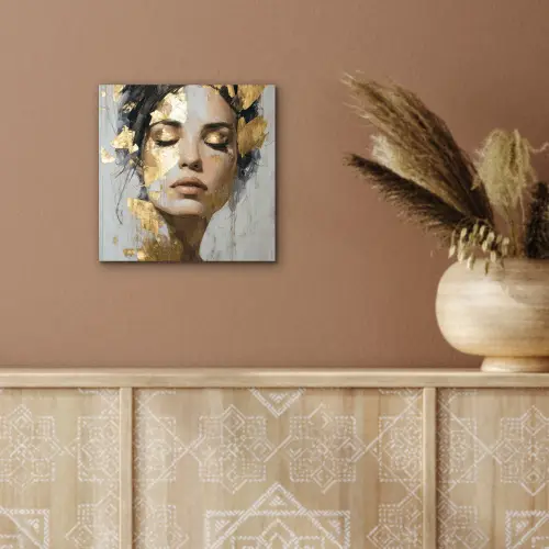 Sierlijk - Vrouw - Goud - Ogen aluminium wit klein -sfeer4