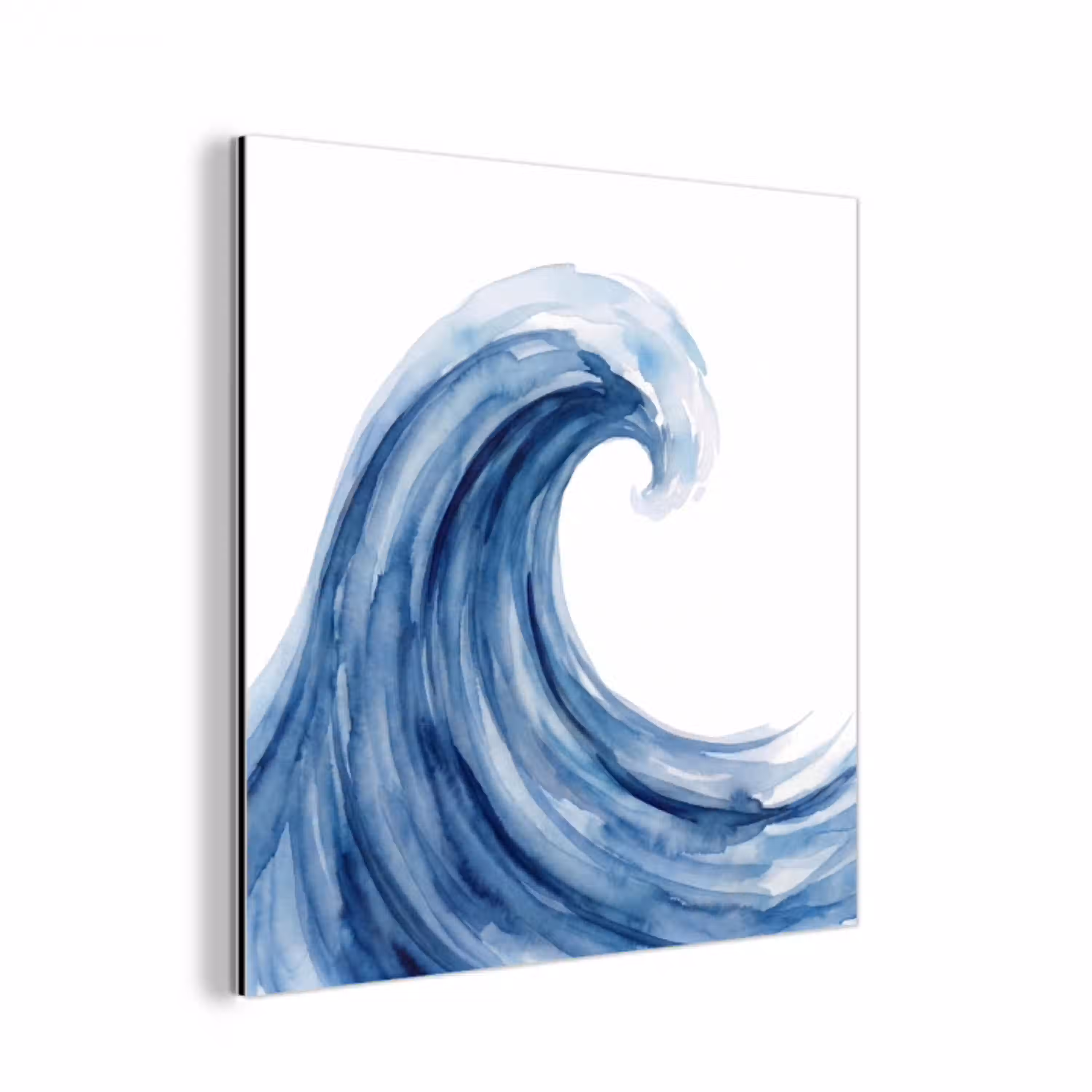 Water - Beweging - Natuur - Modern - Blauw aluminium wit klein -3d