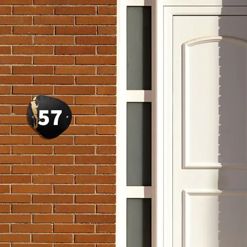 Zwart goud structuur - Traditioneel Naambord Organisch middel -sfeer3