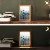 Bloemen - Schilderij - Blauw Light Box met kabel (Tafellamp) klein -sfeer3