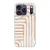 Aardetinten - Labyrintpatroon Telefoonhoesje iPhone 17 Pro klein -3d