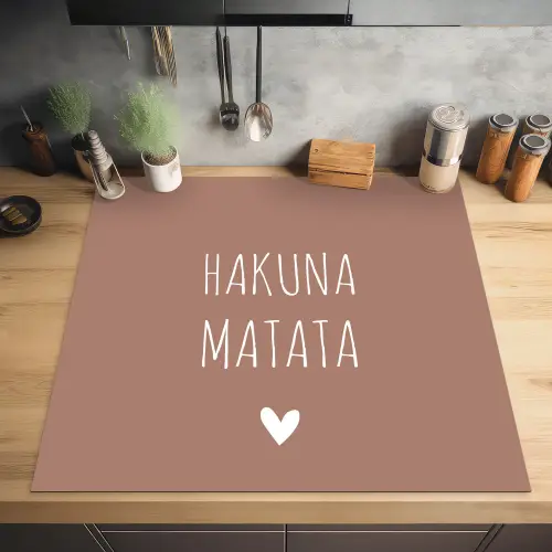 Spreuken - Hakuna matata - Quotes Inductie beschermer vinyl 3mm middel -sfeer5