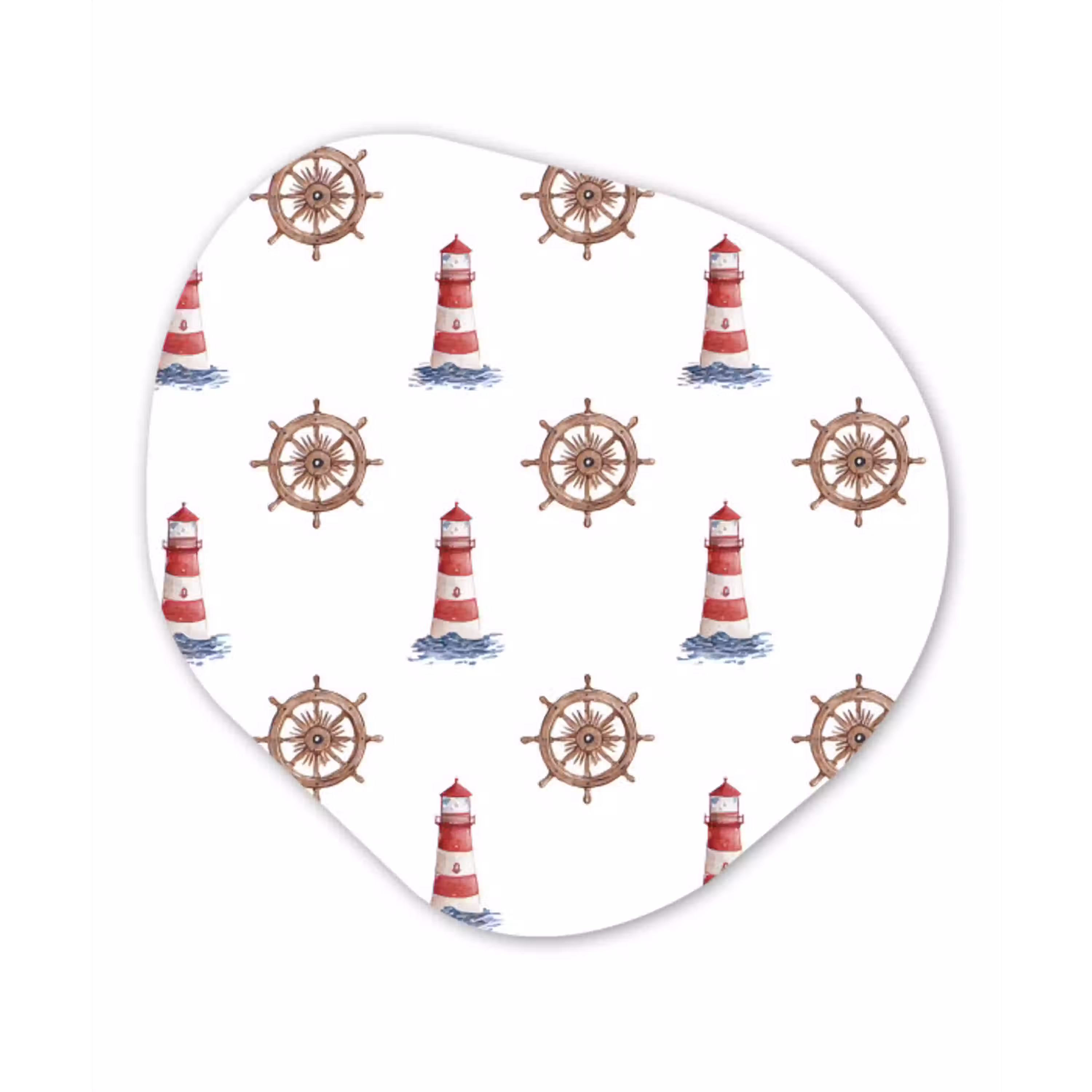 Nautisch - Klassiek - Rood Wandcirkel Organisch Forex 3mm klein 629 -3d