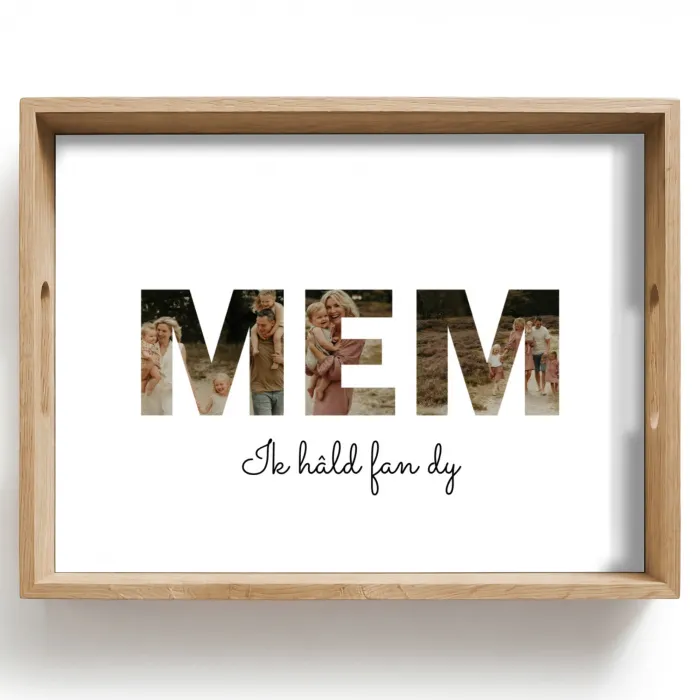 Mem - Lettercollage Dienblad Rechthoek middel -z3d_shopping