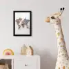 Wereldkaart - Kristallen - Unieke tinten fotolijst zwart zonder passe partout klein -usfeer4_kinderkamer