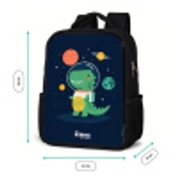 Ruimte - Dino - Planeten - Sterren Rugzak - Zwart middel -productfoto_formaten