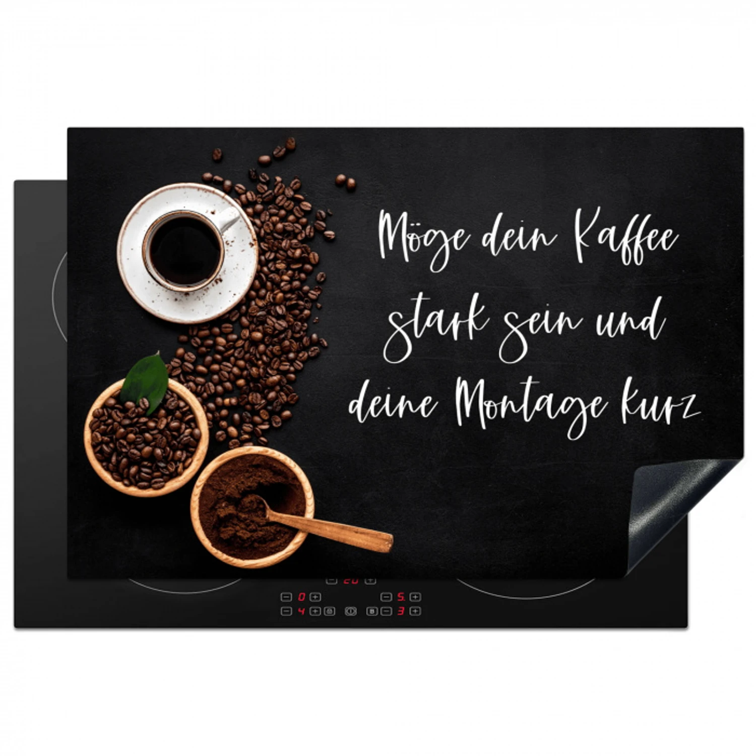 Koffie en Wijsheid Inductie beschermer vinyl 3mm klein -3d