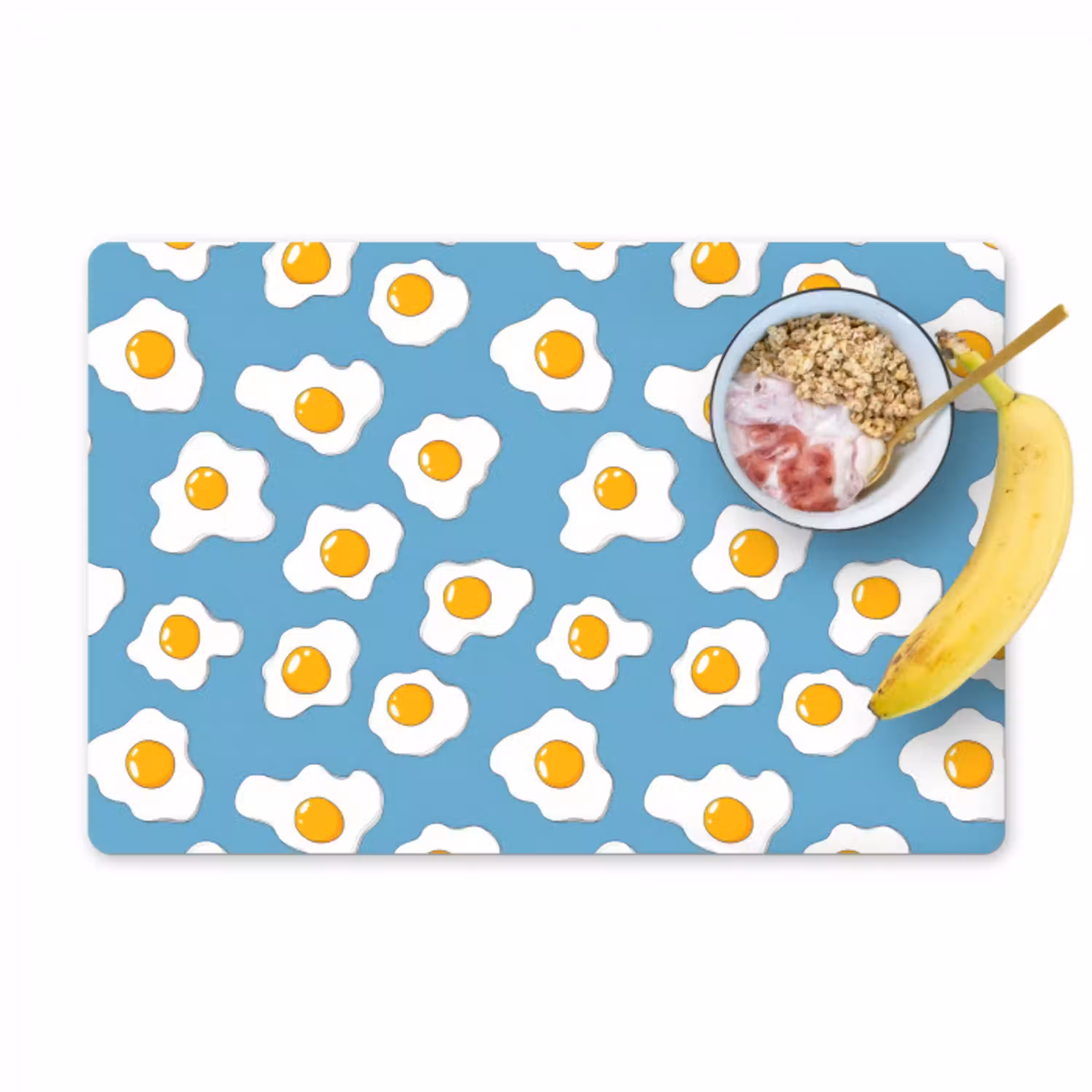 Eieren - Dooiers - Blauw Placemat vinyl groot 368 -zzzproduct_Kitchenyeah-website