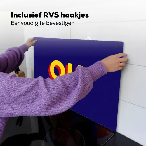 Blauw - Geel - OH - Schaduw Inductie beschemer met haakjes klein -ky-ophangen-nl