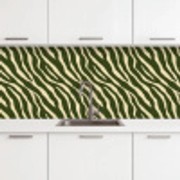 Zebra - Patroon - Groen keuken achterwand 2 middel 871 -3d