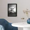 Schotse Hooglander - Spaghetti - Dieren - Zwart wit fotolijst zwart zonder passe partout klein -sfeer4