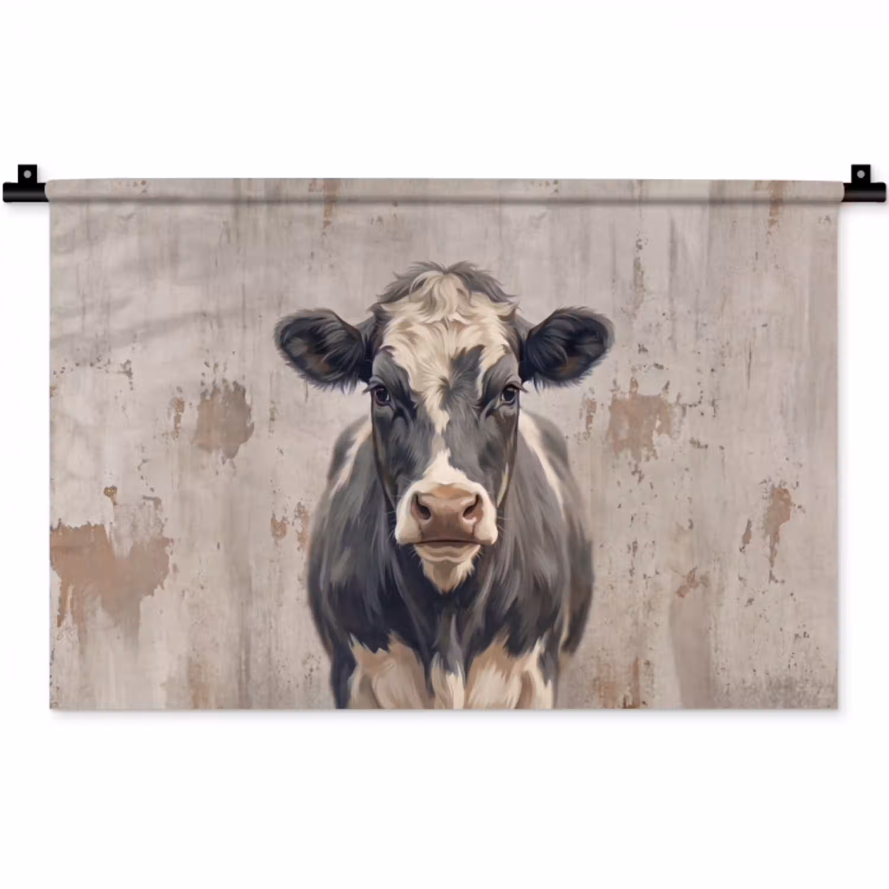 Koe - Portret - Dieren - Modern Wandkleed katoen klein -zz3d