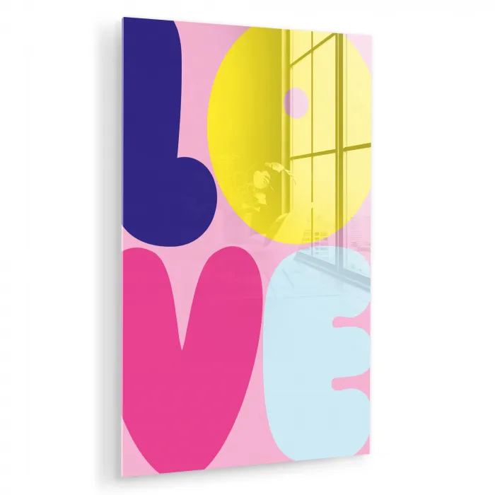 Love - Valentijn - Kleurrijk plexiglas 5mm klein -zzzproduct_nieuw