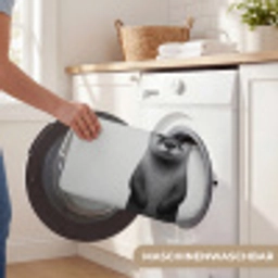 Otter - WC rol - Zwart - Wit WCmat klein -USP_WasbaarDE