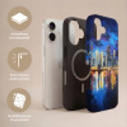 Skyline Toronto - Modern - Stadslicht - Blauw Toughcase MagSafe Apple iPhone 17 klein -USP_Lagen_DE