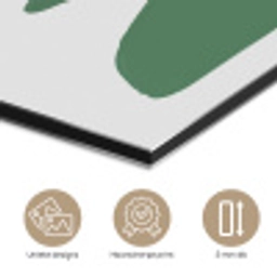 Abstract - Groen - Vormen - Modern aluminium wit klein -closeup_NL
